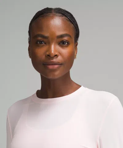 Lululemon Mesh Panelled Running Long-sleeve Shirt In Pink