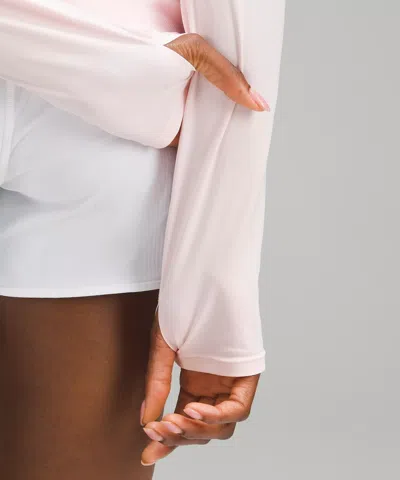 Lululemon Mesh Panelled Running Long-sleeve Shirt In Pink