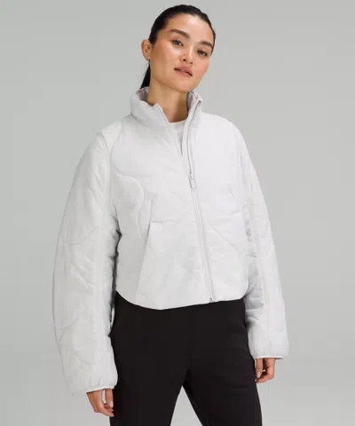 Lululemon Quilted Light Insulation Cropped Jacket In White