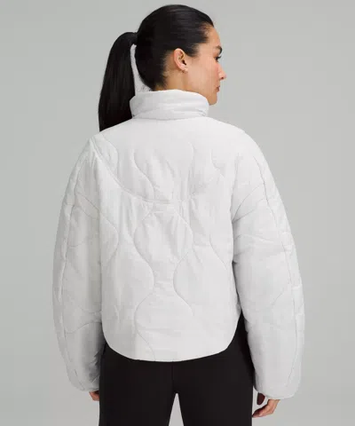 Lululemon Quilted Light Insulation Cropped Jacket In White