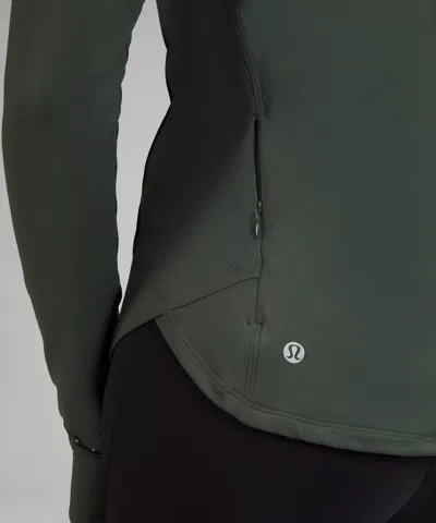 Lululemon Rulu Running Mockneck Long-sleeve Shirt In Green