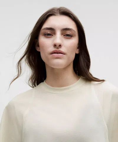 Lululemon Sheer Crewneck T-shirt In White