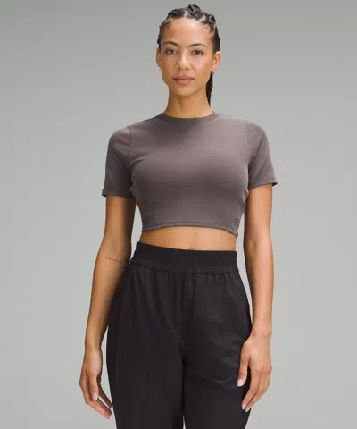 Lululemon Soft Ribbed Keyhole Short-sleeve Shirt In Blue