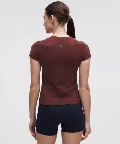 Lululemon Swiftly Tech Short-sleeve Shirt 2.0 In Burgundy