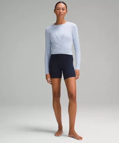 Lululemon Time To Restore Long-sleeve Shirt In Blue