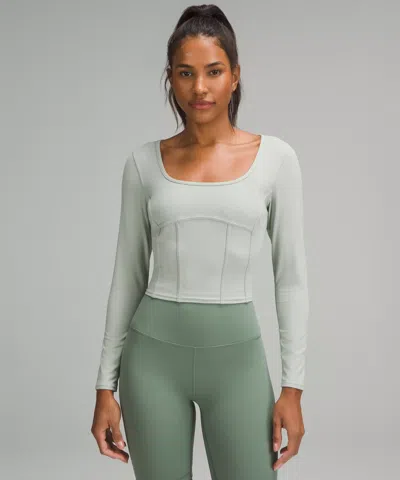 Lululemon Waist-seamed Nulu Long-sleeve Shirt In Green