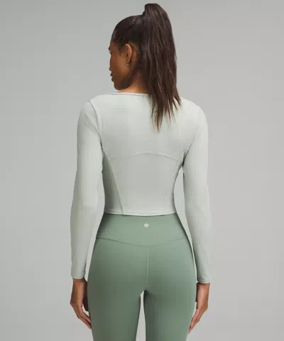 Lululemon Waist-seamed Nulu Long-sleeve Shirt In Green