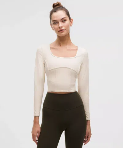 Lululemon Waist-seamed Nulu Long-sleeve Shirt In Neutral