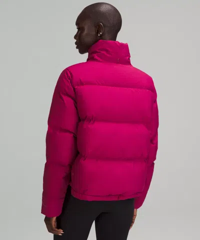 Lululemon Wunder Puff 600-down-fill Cropped Jacket In Pink