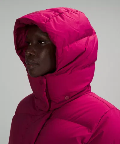 Lululemon Wunder Puff 600-down-fill Cropped Jacket In Pink