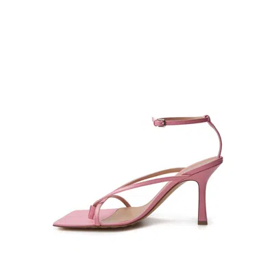 Bottega Veneta Pink Leather Women's Sandal In Pink