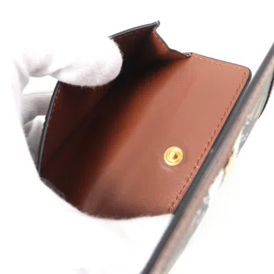 Pre-owned Burberry Brown Pvc Chain/shoulder Wallet ()