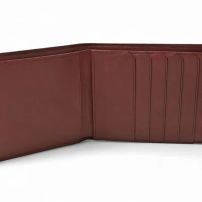Pre-owned Cartier Bordeaux Leather Wallet (tri-fold) () In Burgundy
