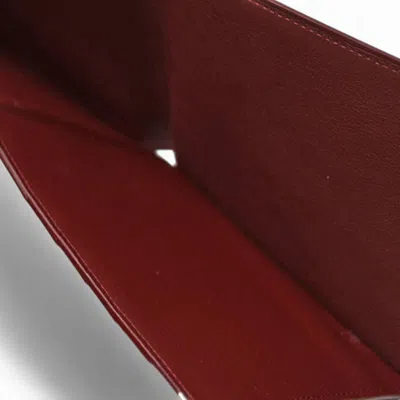 Pre-owned Cartier Bordeaux Leather Wallet (tri-fold) () In Burgundy