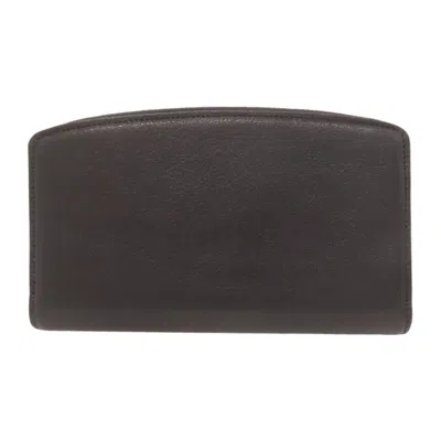 Pre-owned Cartier Must Black Leather Long Wallet (bi-fold) ()