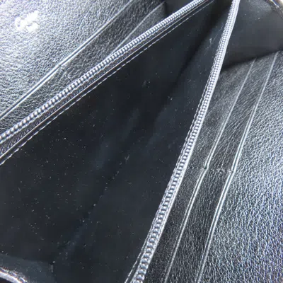 Pre-owned Cartier Must Black Leather Long Wallet (bi-fold) ()