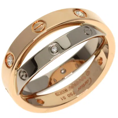 Pre-owned Cartier Pink Gold White Gold Pink Gold (18k) White Gold (18k) Band Ring () In Multi
