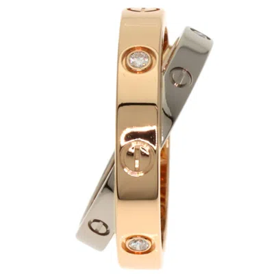 Pre-owned Cartier Pink Gold White Gold Pink Gold (18k) White Gold (18k) Band Ring () In Multi