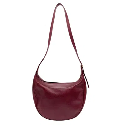 Pre-owned Cartier Wine Red Leather Shoulder Bag () In Burgundy