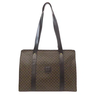 Pre-owned Celine Black Brown Pvc Tote Bag () In Multi