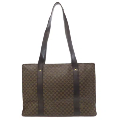Pre-owned Celine Black Brown Pvc Tote Bag () In Multi