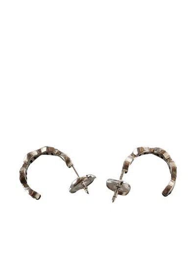 Hoorsenbuhs Crescent Hoop Earrings In Brown