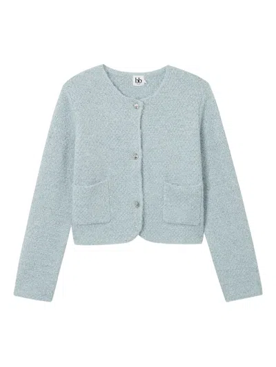 B+ab Pocket Buttoned Cardigan In Blue