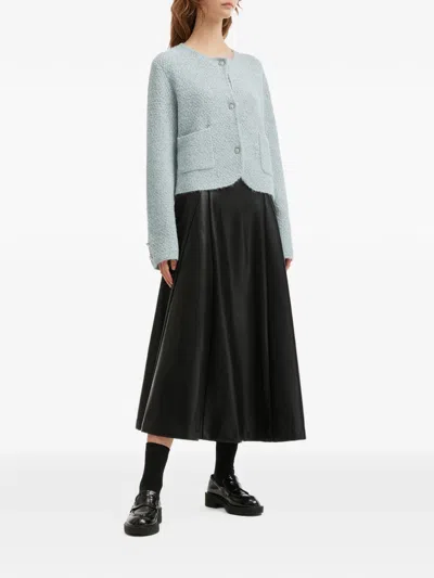 B+ab Pocket Buttoned Cardigan In Blue