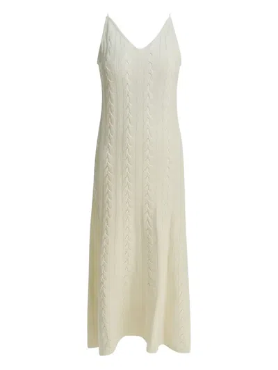 Thelaurent Cable-knit Midi Dress In Neutral