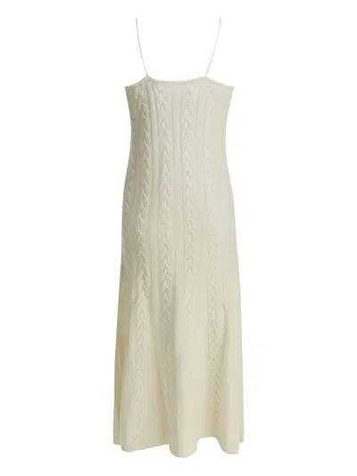 Thelaurent Cable-knit Midi Dress In Neutral