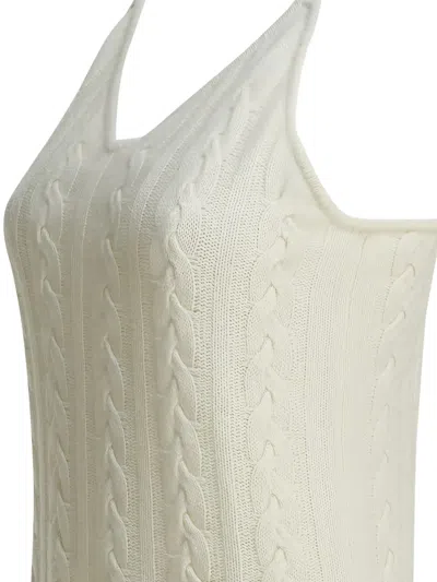 Thelaurent Cable-knit Midi Dress In Neutral