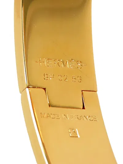 Pre-owned Hermes 2010-2025 Narrow Enamel Sous Le Charm D Orphee Clic H Bracelet Pm Costume Bracelet In Blue