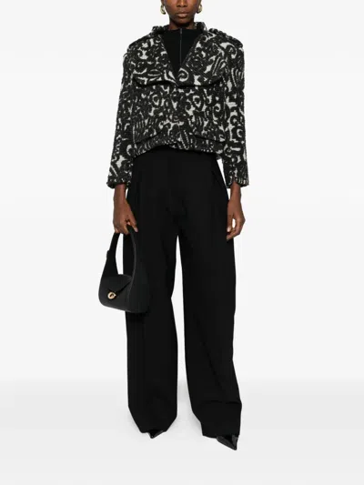 Parlor Pattern-design Jacket In Black