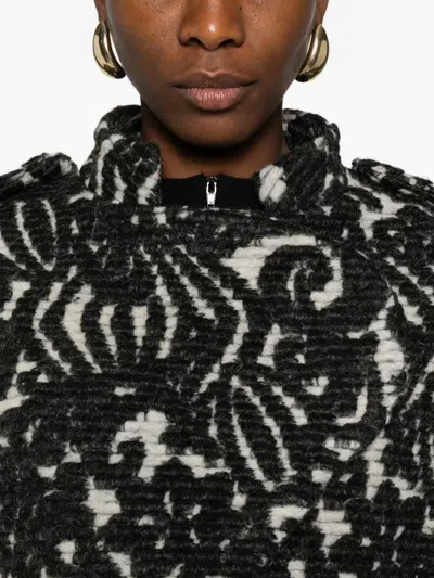 Parlor Pattern-design Jacket In Black