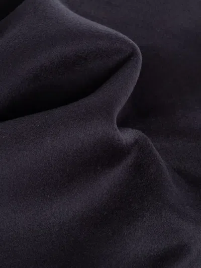 Anine Bing Logo-patch Scarf In Black