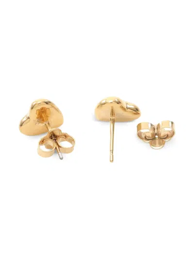 Pre-owned Louis Vuitton Heart Logo Earrings In Gold