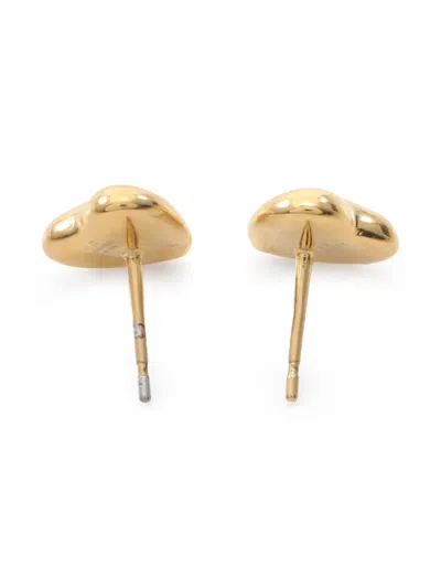 Pre-owned Louis Vuitton Heart Logo Earrings In Gold