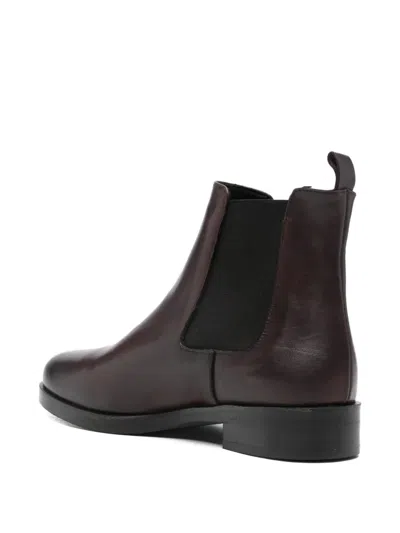Paola Parisi Round-toe Chelsea Boots In Brown