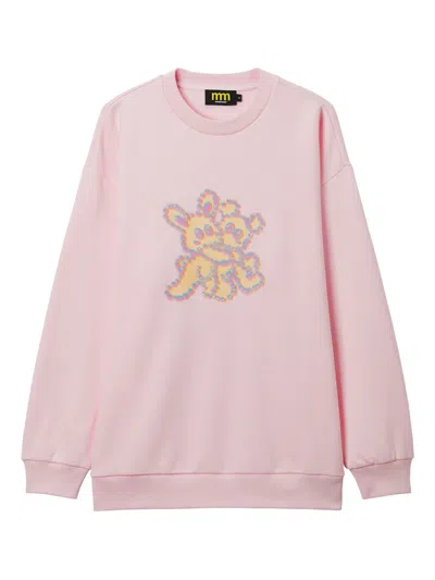 Mini Cream Crew-neck Sweatshirt In Pink