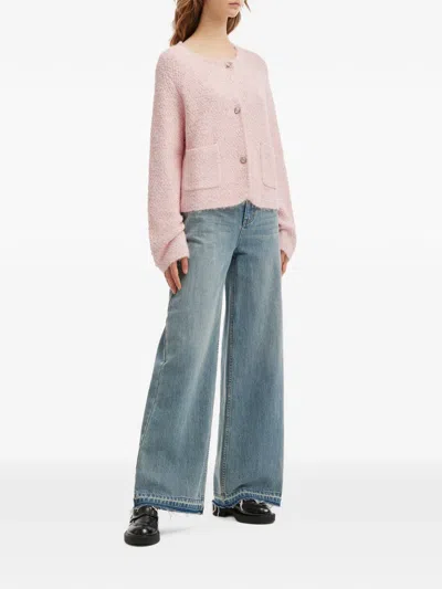 B+ab Pockets Buttoned Cardigan In Pink