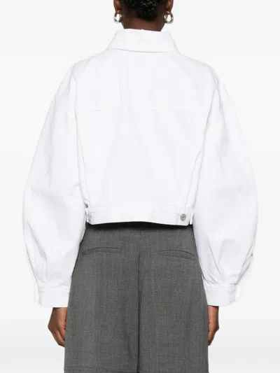 Agolde Buttoned Chest-pockets Jacket In White