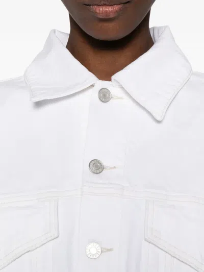 Agolde Buttoned Chest-pockets Jacket In White