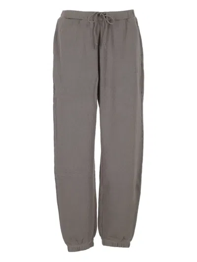 Applied Art Forms Drawstring Appliqué Track Pants In Gray