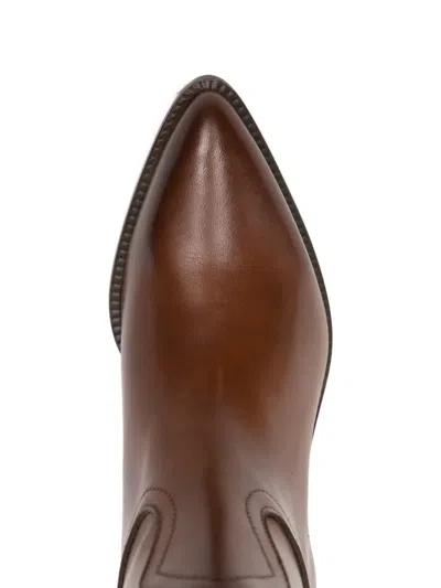 Paola Parisi 65mm Block-heel Boots In Brown
