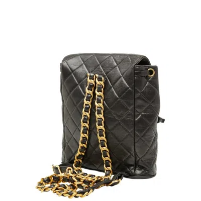Pre-owned Chanel Black Leather Backpack ()
