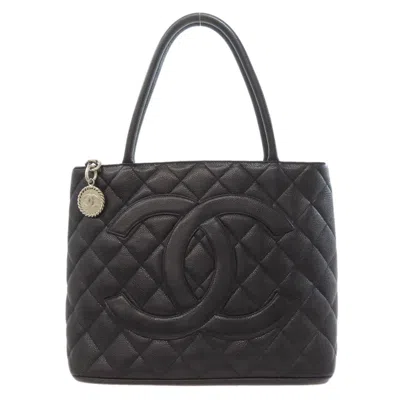 Pre-owned Chanel Black Leather Tote Bag ()