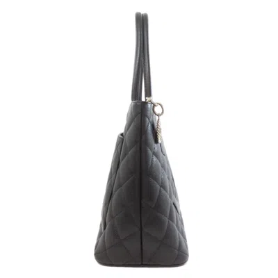 Pre-owned Chanel Black Leather Tote Bag ()