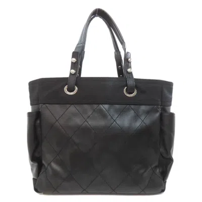 Pre-owned Chanel Black Leather Tote Bag ()