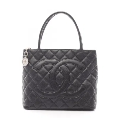 Pre-owned Chanel Black Leather Tote Bag ()