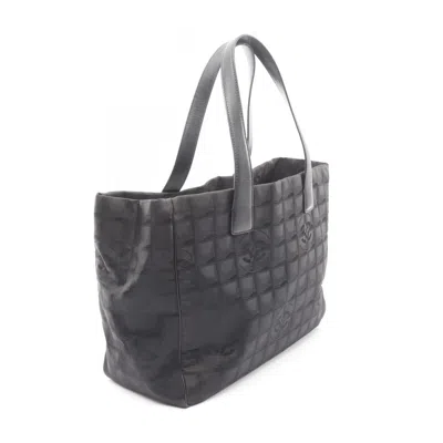 Pre-owned Chanel Black New Travel Line Leather Tote Bag ()